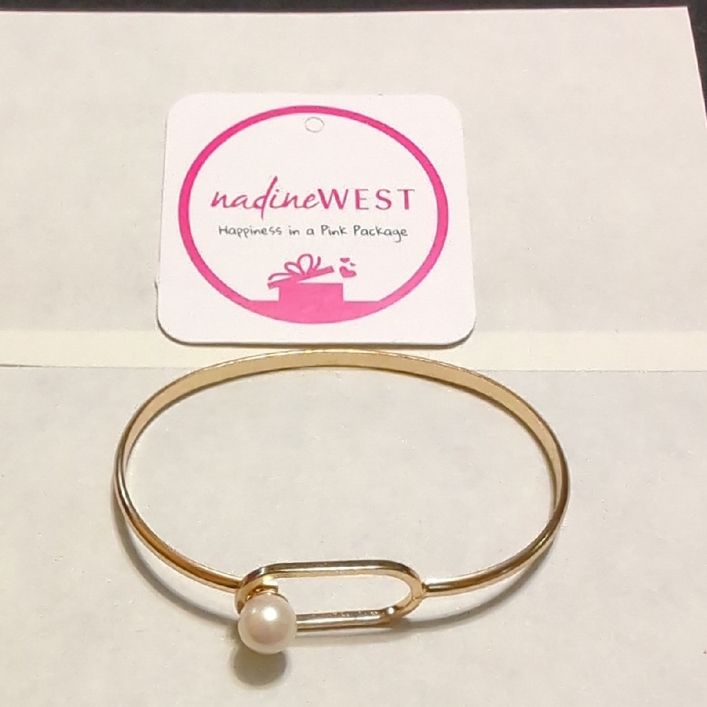 Nine West Gold Bracelet with Pearl Detail - Delilah